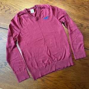 Lightweight burgundy, Hollister sweater size large.